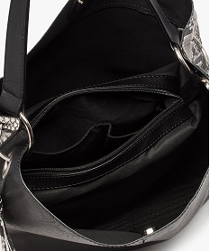 sac femme avec bande fantaisie et pompon noir sacs a main1593201_3