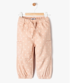 GEMO Pantalon jogger imprimé bébé fille rose standard