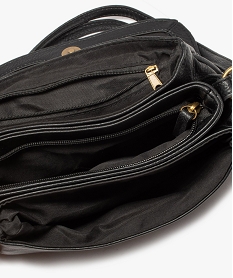 sac femme forme besace multirangement avec breloque pompon noir sacs bandouliere3017101_3