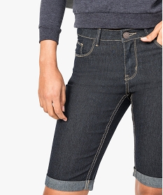 bermuda en jean stretch bleu shorts3919301_2