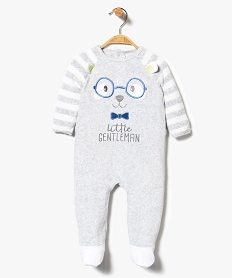 GEMO Pyjama ours en velours Gris