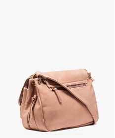 sac femme forme besace avec details zippes rose standard sacs bandouliere5698801_2
