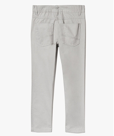 pantalon twill 5 poches avec taille reglable gris pantalons5953201_2