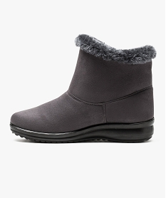 boots femme confort avec doublure douce gris bottines bottes6453401_3