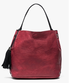 sac a main multimatiere forme seau porte epaule ou croise rouge sacs a main6504001_1