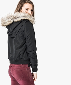 blouson bomber   avec capuche noir6578401_3