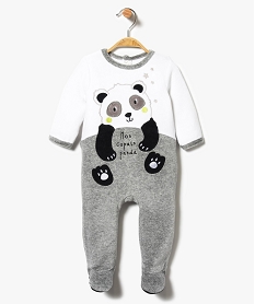 GEMO Pyjama en velours pour bébé garçon imprimé panda Multicolore