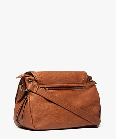 sac femme forme besace avec details zippes brun6886301_2