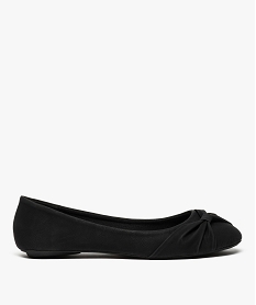 GEMO Ballerines femme unies avec nœud drapé noir standard