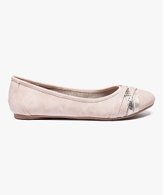 GEMO Ballerines femme avec brides fantaisies Rose