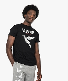 GEMO Tee-shirt à manches courtes et logo - Kwell Noir