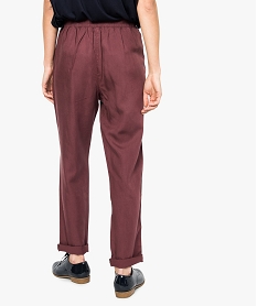 pantalon en tencel taille elastiquee rose pantalons7218301_3