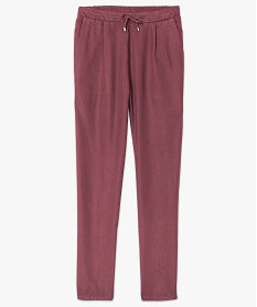 pantalon en tencel taille elastiquee rose pantalons7218301_4