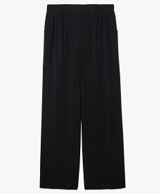 pantalon en toile unie avec taille elastiquee noir7220601_4