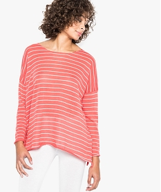 GEMO Pull ample en maille fine Orange