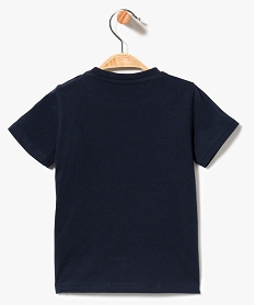 tee-shirt a manches courtes avec inscription sur lavant bleu tee-shirts manches courtes7297601_2