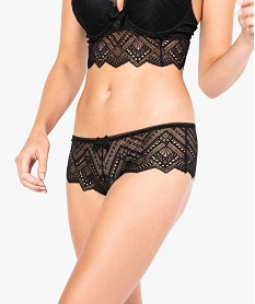 GEMO Shorty string en dentelle Noir