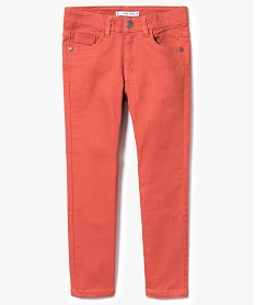 pantalon garcon 5 poches twill stretch orange7452201_1