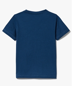 tee-shirt a manches courtes avec inscription sur lavant bleu tee-shirts7461901_3