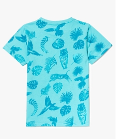 tee-shirt manches courtes avec motifs tropicaux bleu tee-shirts7467301_2