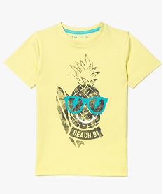 tee-shirt colore a imprime fruite jaune tee-shirts7468201_1