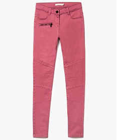 GEMO Pantalon slim style biker Rose