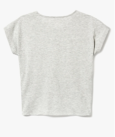 tee-shirt imprime avec noeud dans le bas gris tee-shirts7537301_2