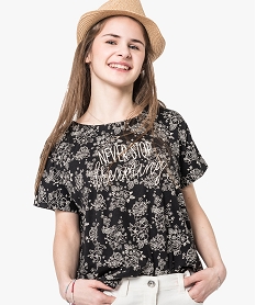 GEMO Tee-shirt oversize motif fleurs Imprimé