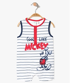 GEMO Combishort en jersey sans manches - Mickey Mouse Blanc