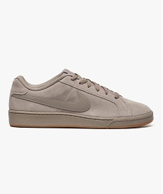 GEMO Tennis homme avec dessus cuir suédé - Nike Court Royale beige standard