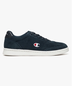 GEMO Baskets homme dessus cuir velours - Champion Bleu