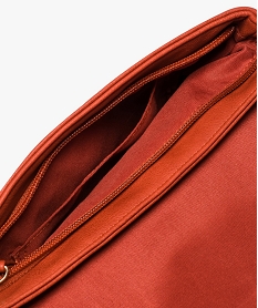sac femme forme pochette avec rabat et detail pompon orange7737501_3