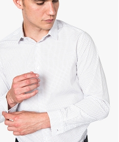 chemise regular fit a fins motifs imprime chemise manches longues7751501_2