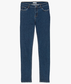 jean slim taille haute avec usures aux poches et dans le bas gris pantalons jeans et leggings7782801_4