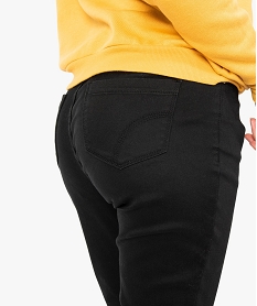 pantalon slim uni 5 poches matiere stretch noir7785201_2