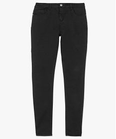pantalon slim uni 5 poches matiere stretch noir7785201_4