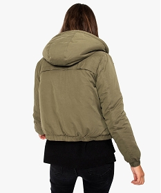 blouson femme a capuche vert7805601_3