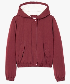 blouson femme a capuche rouge manteaux7805901_4