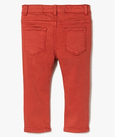 pantalon slim 5 poches a taille reglable orange7833801_2