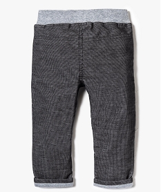 pantalon en velours cotele avec taille elastiquee gris pantalons7834001_2