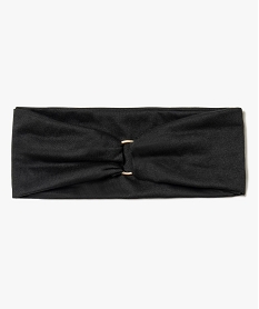 GEMO Bandeau femme en jersey avec anneau doré Noir