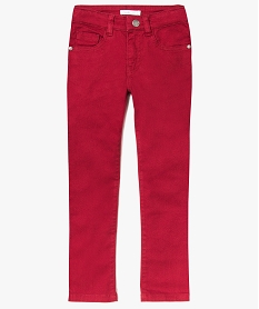 pantalon garcon 5 poches twill stretch rouge pantalons7961701_2