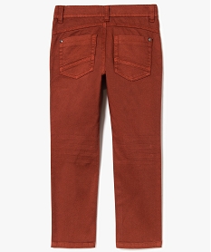 pantalon droit en toile 5 poches rouge7963101_3