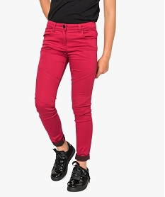 GEMO Jean skinny motard Rouge