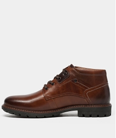 boots homme semi-montantes avec dessus cuir et semelle crantee brun bottes et boots8038901_3