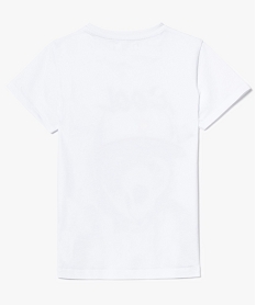 tee-shirt a manches courtes avec motif ours sur lavant blanc tee-shirts8053101_2