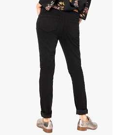 pantalon femme slim avec fausses poches zippees devant noir8056401_3