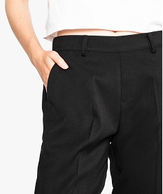 pantalon a pinces taille elastiquee noir8057101_2