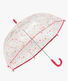 parapluie enfant transparent avec motifs colores multicolore8347801_1