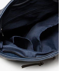 sac bandouliere femme avec empiecement paillete sur lavant bleu sacs bandouliere8523601_4